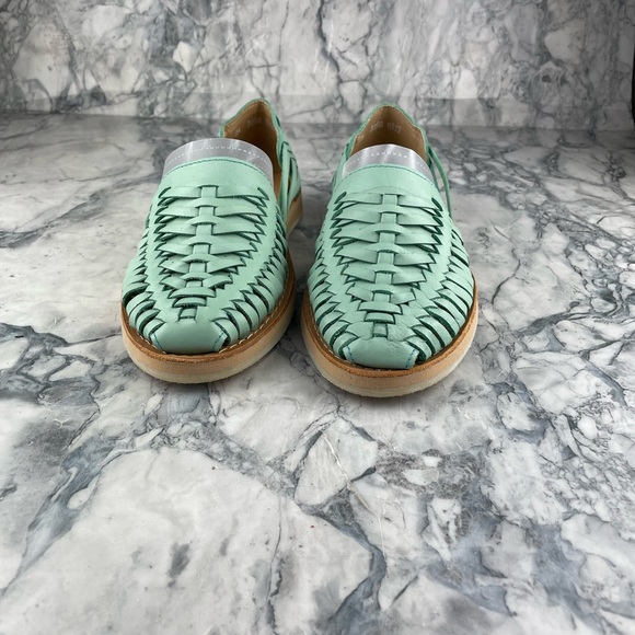 Shoes Artisan Leather Huarache Handmade Women's Shoe Embroidery Size 9.5 - Picture 3 of 13